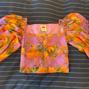 NWOT Farm Rio Mango Macaws Shirt